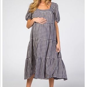 PinkBlush Tiered Midi Dress Large